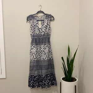 Floral Navy Blue MIDI Violet Skies Dress